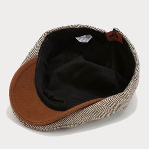 2024 Autumn Winter <b>Men</b> New Herringbone Ivy Hat Male Elderly Vintage Beret Hat - Product Image 4