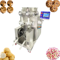 Machine automatique à extruder les boulettes de protéines de pâte à deux têtes, machine à fabriquer des boulettes de falafel, machine à arrondir les boulettes de viande avec moteur