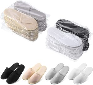 Spa Slippers, Wasbare En Herbruikbare Gesloten Neus Wegwerp Indoor Hotel Slippers, Zacht Comfort-Voor Gasten, Hotel, Reizen, Bruiloft