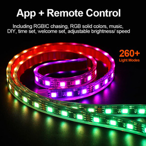 RGBIC Car Underglow Light <span class=keywords><strong>Kit</strong></span> IP68 Waterproof Exterior <span class=keywords><strong>Neon</strong></span> LED Car Lights Dynamic Modes Underbody Lights for Cars Trucks - Product Image 5