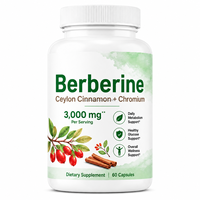 Complément Alimentaire en Capsules OEM Marque Privée : Berbérine, Cannelle de Ceylan et Chrome (60 Capsules)