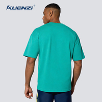 T-shirt Kuenzi à logo personnalisé, coupe classique, 100% coton, 275 GSM, doux, durable, blanc, taille plus 2X, col rond, pour hommes