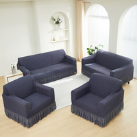 Seersucker-Stoff 1123 Sitzsofabezug Universeller Bubble-Couch-Bezug Elastischer Spandex Jacquard-Muster Sessel-Sitzbezüge