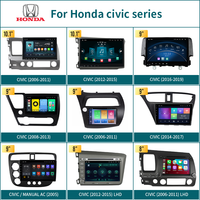 Écran IPS haute définition 9/10,1 pouces pour la série Civic 8+128 Go Android 12 DSP GPS OBD2 RGB Garantie 1 an Autoradio