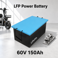Batterie au lithium LiFePO4 60V 150Ah pour moto électrique, vélo électrique, protection étanche, batterie rechargeable pour stockage d'énergie