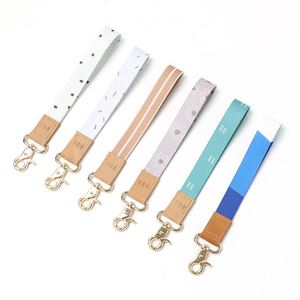 2023 Hot New Sublimation Debossed Logo Leather Wrist <b>Lanyard</b> for Teachers - Product Image 1