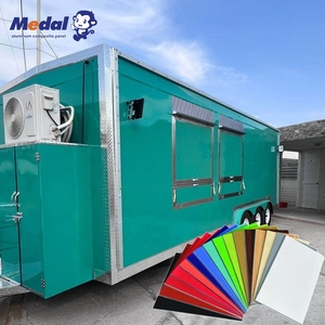 Revêtement extérieur Alucobond, <span class=keywords><strong>Alu</strong></span> <span class=keywords><strong>Dibond</strong></span>, Alcobond, panneaux muraux extérieurs, panneaux ACP, panneaux de façade en composite d'aluminium pour remorques alimentaires - Product Image 2