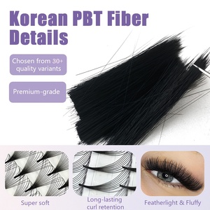 Extensiones de pestañas de Cachemira 6D 7D 10D 12D 14D de la mejor calidad, ventiladores de visón hechos a mano, Base puntiaguda y bandeja grande de tallo largo - Product Image 5