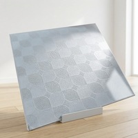 Plaque de plafond en plâtre recouvert de PVC durable de 12 mm, avec feuille d'aluminium au dos, ignifuge, résistante à l'humidité, imperméable, panneau de cloison