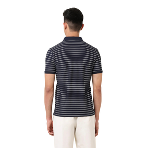 Polo à manches courtes pour homme, décontracté, en coton piqué, coupe ajustée, respirant, été, golf, tennis, haut classique, col, OEM ODM, logo personnalisé - Product Image 3