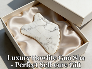 Herramienta de Masaje Gua Sha de Howlite Turquesa Blanca de Alta Calidad para Terapia Facial y Corporal - Product Image 3