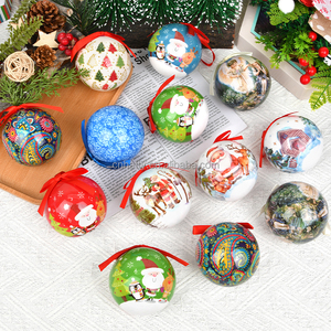 High Quality <b>Foam</b> Wrapped Christmas Hanging Ornament <b>Sticker</b> Printed Shatterproof European Style Customizable Design - Product Image 2