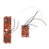 Système radio 4 canaux pour voiture RC, 27 MHz, avec carte de circuit imprimé (PCB), émetteur, récepteur et antenne