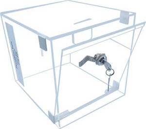 الجملة واضح الاكريليك جدار تصاعد أو منضدية التبرع الخيرية صندوق اقتراع اقتراح صندوق البريد مع قفل - Product Image 6