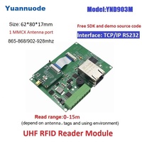 Mini módulo RJ45 UHF RFID lector TTL RFID con antena 860-960MHz RS232 EPS32 módulo Lector UHF RFID Raspberry Pi
