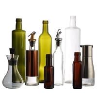 Bouteille d'huile d'olive en verre de luxe haut de gamme de 250 ml, stockage hermétique, avec bouchon à vis et bec verseur