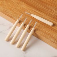 Brosse interdentaire en bambou écologique avec manche en bois, brosse conique en forme de I pour espaces entre les dents, nettoyeur dentaire pour appareils orthodontiques, vente en gros