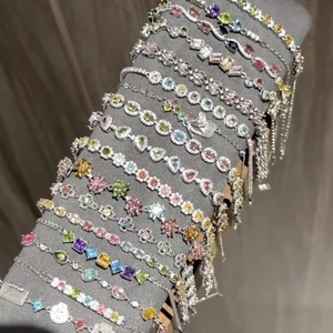 Bracelet géométrique tendance en CZ pour femmes, bracelet en zircon esthétique, accessoires de bijoux tendance TikTok - Product Image 1