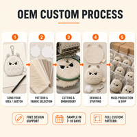 Porte-clés en peluche personnalisé, jouet miniature, animal mignon, porte-clés promotionnel en peluche, jouets en peluche personnalisés, vente en gros d'usine