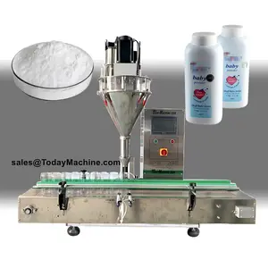 Coffee Cocoa Chili Powder Auger Filler Bottle Filling Machine With Hopper