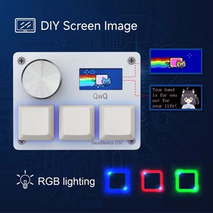 Sayodevice O3C OSU Geometry Dash DJMax Macropad Teclado de Respuesta Rápida con Interruptores Magnéticos para Ritmo Musical y Juegos - Product Image 3