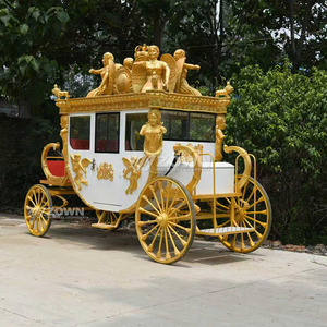 Eco Friendly Battery Operated Electric Royal Carriage Retro European Horseless Cart Custom <b>Painting</b> For Wedding Scenic Spot Use - Product Image 3