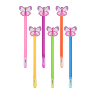 Penna Gel in Plastica Personalizzabile con Logo, Penna Giocattolo 0.5mm Colori Vivaci (Viola Bianco Verde) Stampa UV Penna Novità per Scrittura Cancelleria per Bambini - Product Image 1