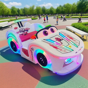 سيارة ركوب مربعة جديدة، سيارة تصادم متوهجة مزدوجة للوالدين والطفل، لعبة سيارة كهربائية تعمل بمسح رمز الاستجابة السريعة QR للمنتزهات - Product Image 1