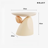 Table console d'appoint de style Wabi-Sabi, luxe léger, artisanale, table basse en résine équilibrée porte-bonheur pour salon, hôtel, maison