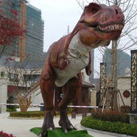 Modèle d'animatronique de dinosaure artificiel grandeur nature pour parc à thème, dinosaure Dilophosaurus, modèle de T-Rex fait main
