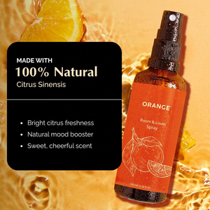 Spray <span class=keywords><strong>d</strong></span>'ambiance Douceur Orange aux Huiles Essentielles Naturelles, <span class=keywords><strong>D</strong></span>ésodorisant Agrumes <span class=keywords><strong>pour</strong></span> Maison, Chambre, Oreiller, Voiture, Bureau - Vente en Gros - Product Image 2