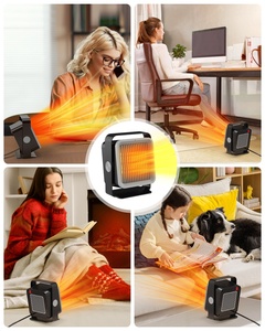 Portable Desktop Electric Fan <strong>Heater</strong> for Home Office Bedroom Overheat Protection Free-standing Heating Wire Plastic - Product Image 6