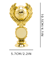 Topper de football ABS plaqué or de bonne qualité qui peut être étiqueté avec des pièces de trophées de football autocollants avec personnalisation GZ57