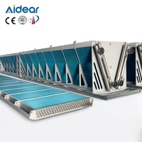 Échangeur de chaleur à ailettes tubulaires, serpentin d'eau réfrigérée en tube de cuivre pour unité de traitement d'air d'usine de fabrication électronique