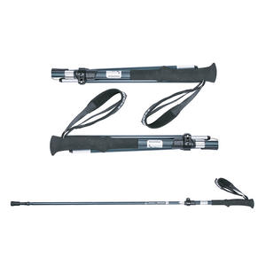 Bâtons de randonnée pliables en alliage d'aluminium, 3 sections télescopiques, longueur réglable, équipement de randonnée, 230g, bâtons de marche pliables - Product Image 3