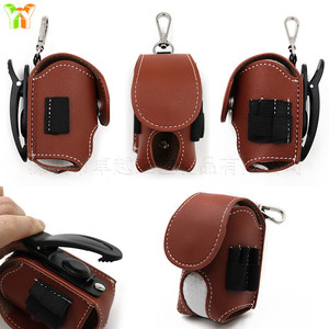 Japanese style portable <b>golf</b> bag with waist strap, made of PU leather. - Product Image 2