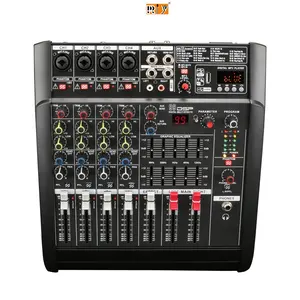 RAM402D Amplificador de áudio Mixer 4 canais Mini Power Mixer com 99 efeitos Dsp