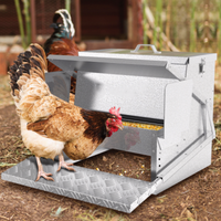 Mangeoires automatiques en métal à pédale pour animaux de compagnie, mangeoires automatiques pour volailles, poulaillers