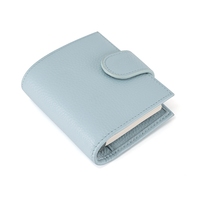 Carnet de notes en cuir véritable Macaron 2 feuilles mobiles Book Pocket Luxe 3 Rings Planner Binder Planner and Wallet Combo 23mm Ring