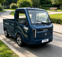Mini-camion électrique à empattement court avec cabine fermée, accessoires standard complets, capacité de charge lourde, véhicule électrique