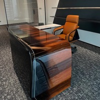 Mobilier de bureau bureau OEM PDG poste de travail moderne directeur patron table en L bureau de direction de luxe avec chaise