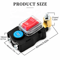 Interrupteurs de déconnexion de batterie universels 12V 24V 100A en cuivre à 2 pôles avec poignée antidérapante pour coupure d'alimentation automobile