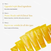 Gel exfoliant pour le visage à la calendula avec niacinamide, PHA et BHA pour exfolier, resserrer les pores et éliminer les points noirs (tous types de peau)