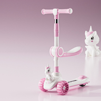 Trottinette à Roulettes pour Enfants 3 Roues Trottinette pour Enfants 1-3 Ans Trottinette Blanche Durable pour Enfants
