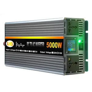 5000W 자동차 인버터 12 V 24V 48V 60V 72V ~ 110 V 가정용 인버터 순수 사인파 12 v ~ 110 v 5000w 변환기