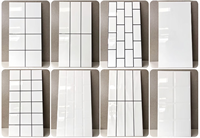 Carreaux muraux décoratifs en céramique émaillée brillante 300x600 pour salle de bain, nouveau design, matériau de construction pour intérieur et balcon