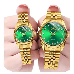 Montre de Couple de luxe montre à Quartz étanche Simple mode en acier inoxydable saint valentin cadeau horloge dames hommes montres
