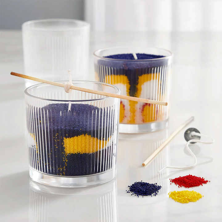 Natural Pearled Palm Wax Candle Bulk Noscent Granulated Colored Red