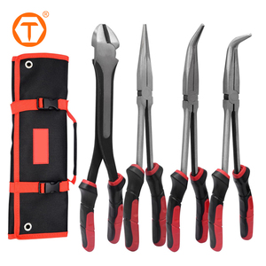 4 Mảnh 11 inch thêm dài đạt dài Kìm mũi kim thiết lập bao gồm thẳng cong mũi chéo <span class=keywords><strong>plier</strong></span> - Product Image 1
