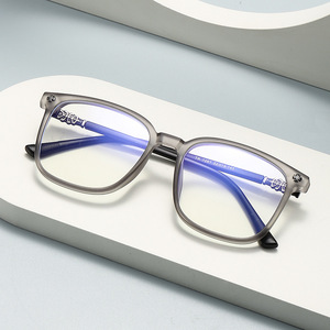 Nouvelles lunettes pour femmes, monture rectangulaire en métal TR, verres PC anti-lumière bleue, pour visage carré ou rond, Taizhou YC7267 D1 - Product Image 2